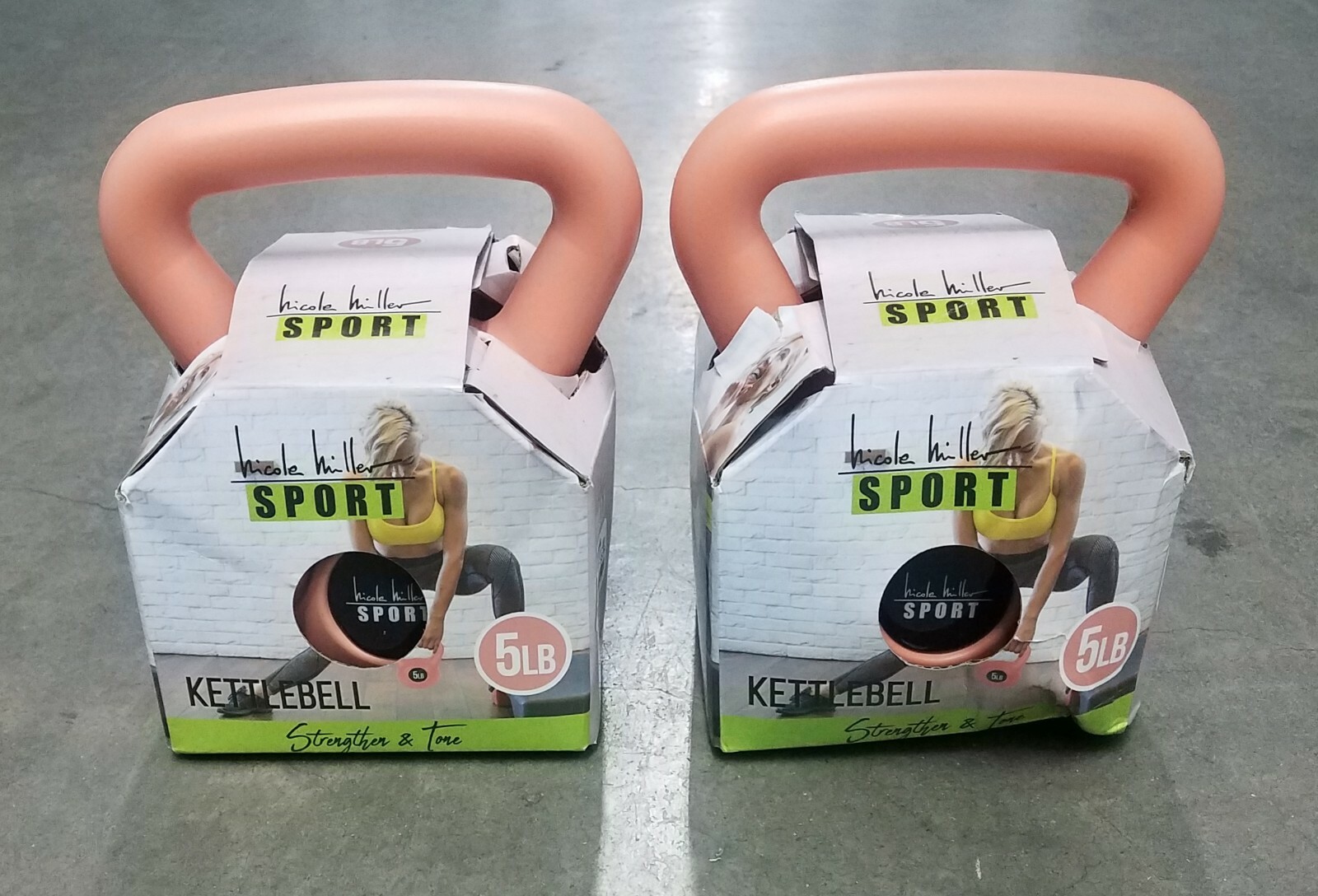 2 Nicole Miller 5lb Kettlebells (10lb Set)