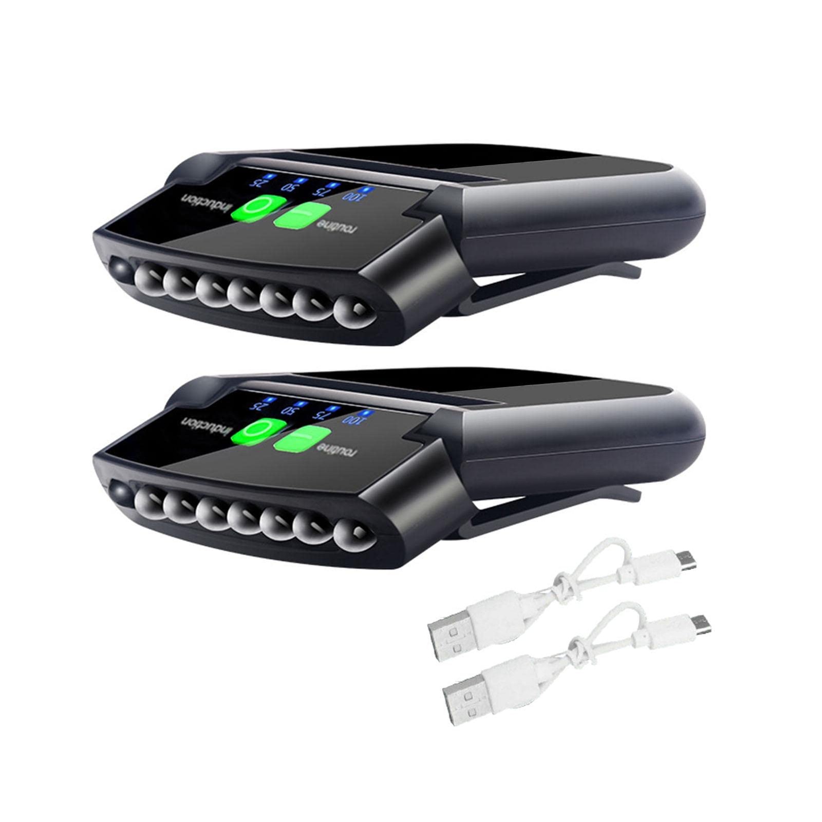 2 Pcs LED Hat Lights Clip On, Cap Light with USB Cable, Rechargeable Cap Ligh...