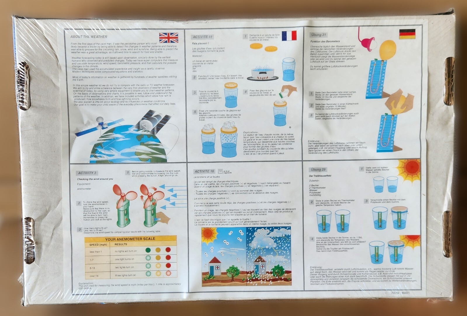 Go Weather Tree of Knowledge barometer measure rain fall chart clouds SEALED KIT