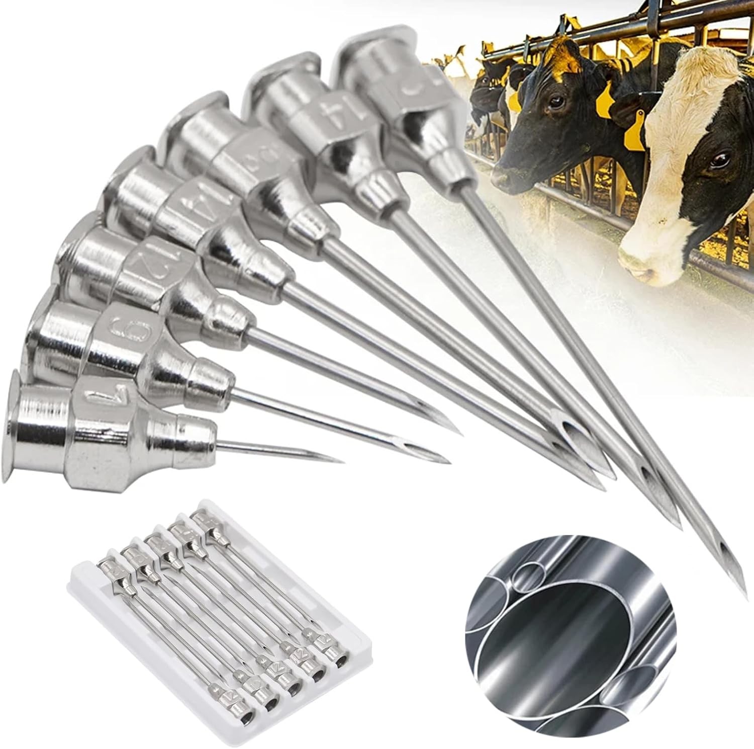 New 10Pcs/Box Stainless Steel Pins Suitable For Farm, Fluid Supplement, and Pets
