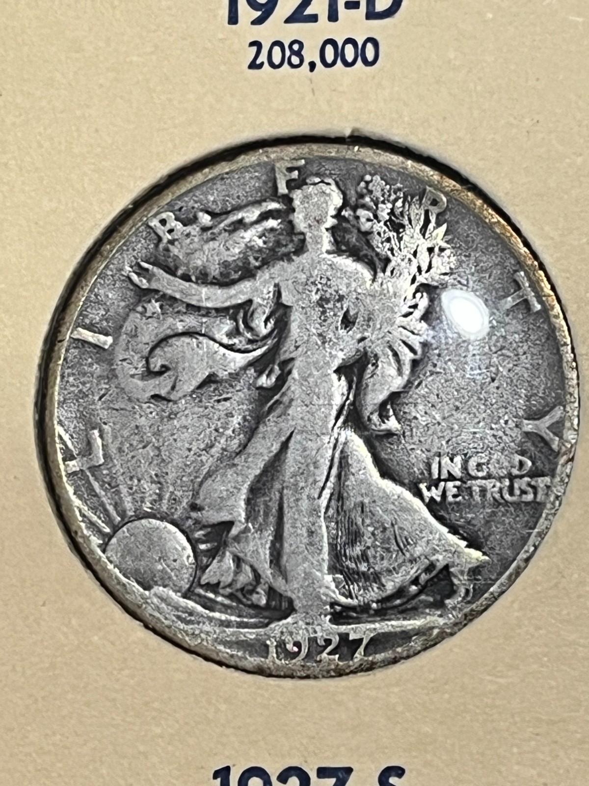 1927-S Walking Liberty Half Dollar