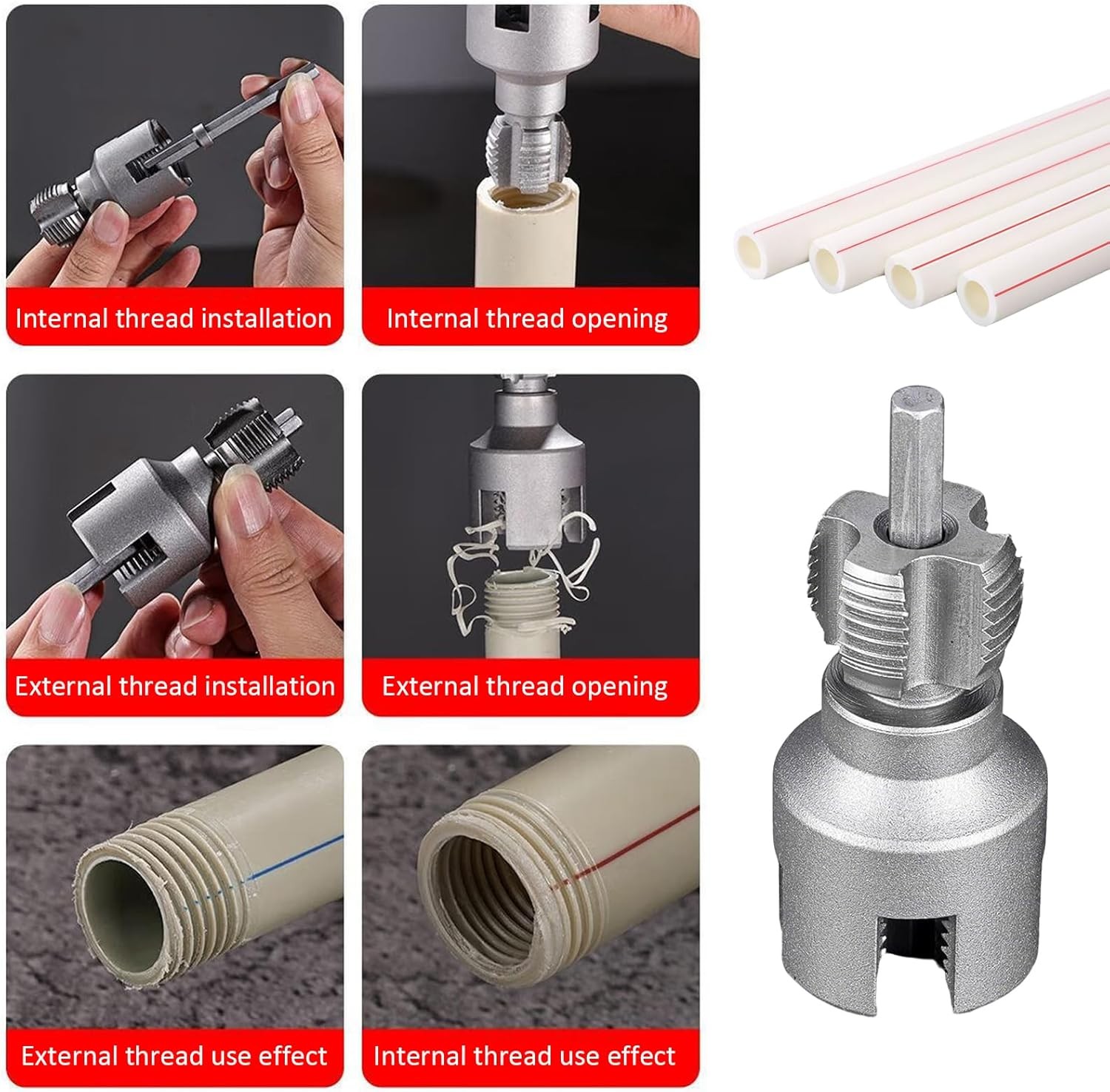 Integrated Internal & External Pipe Threading Tool, Pipe Thread Cutting Tool