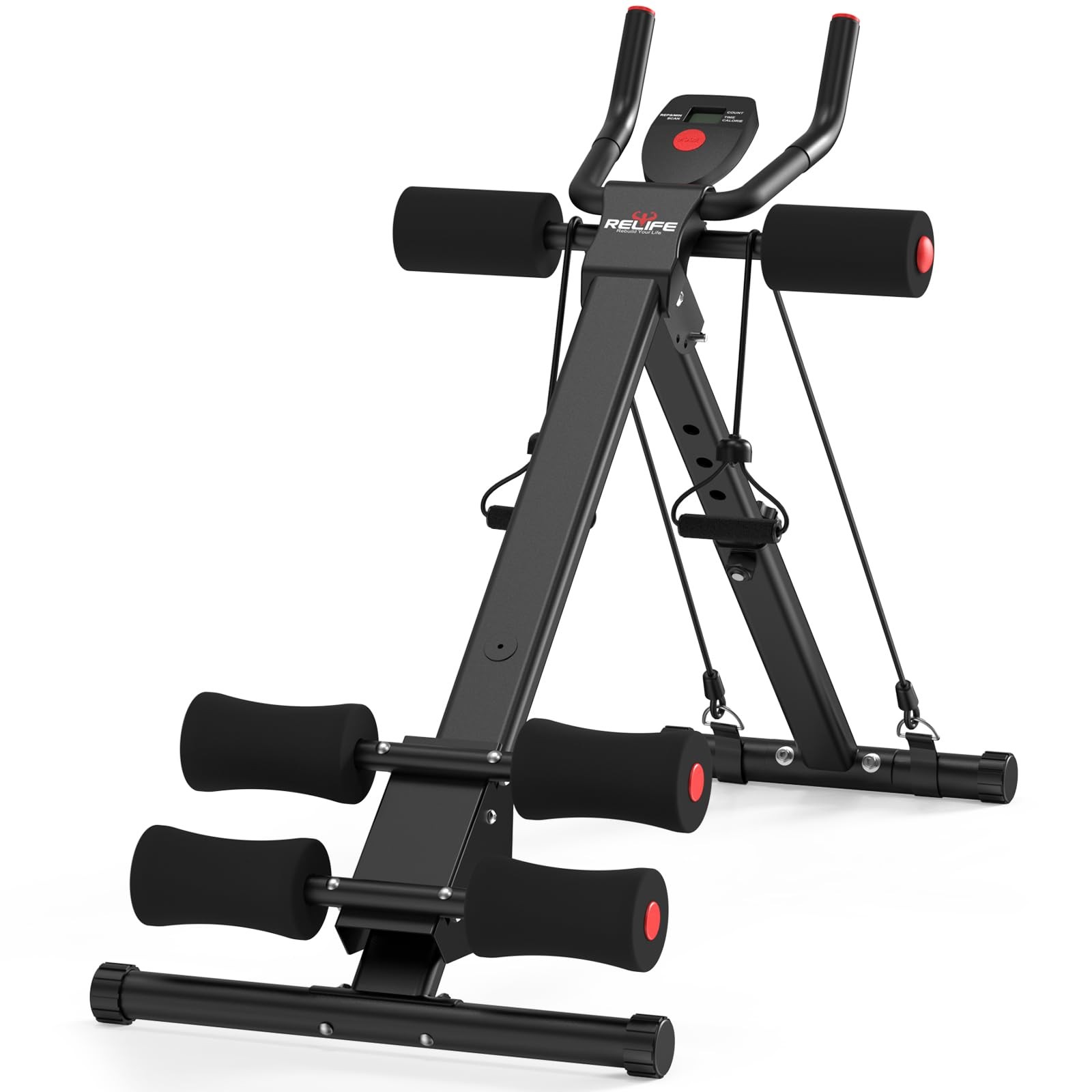 Ab Workout Machine Adjustable Ab Trainer Machine Foldable Ab Cruncher Strength