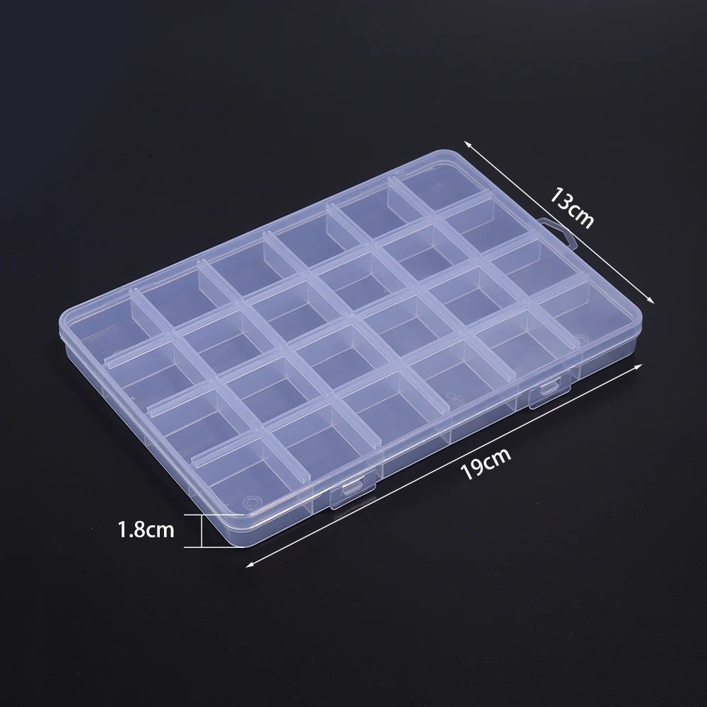 Compartments Plastic Box Case Jewelry Bead Storage Container Craft Organizer