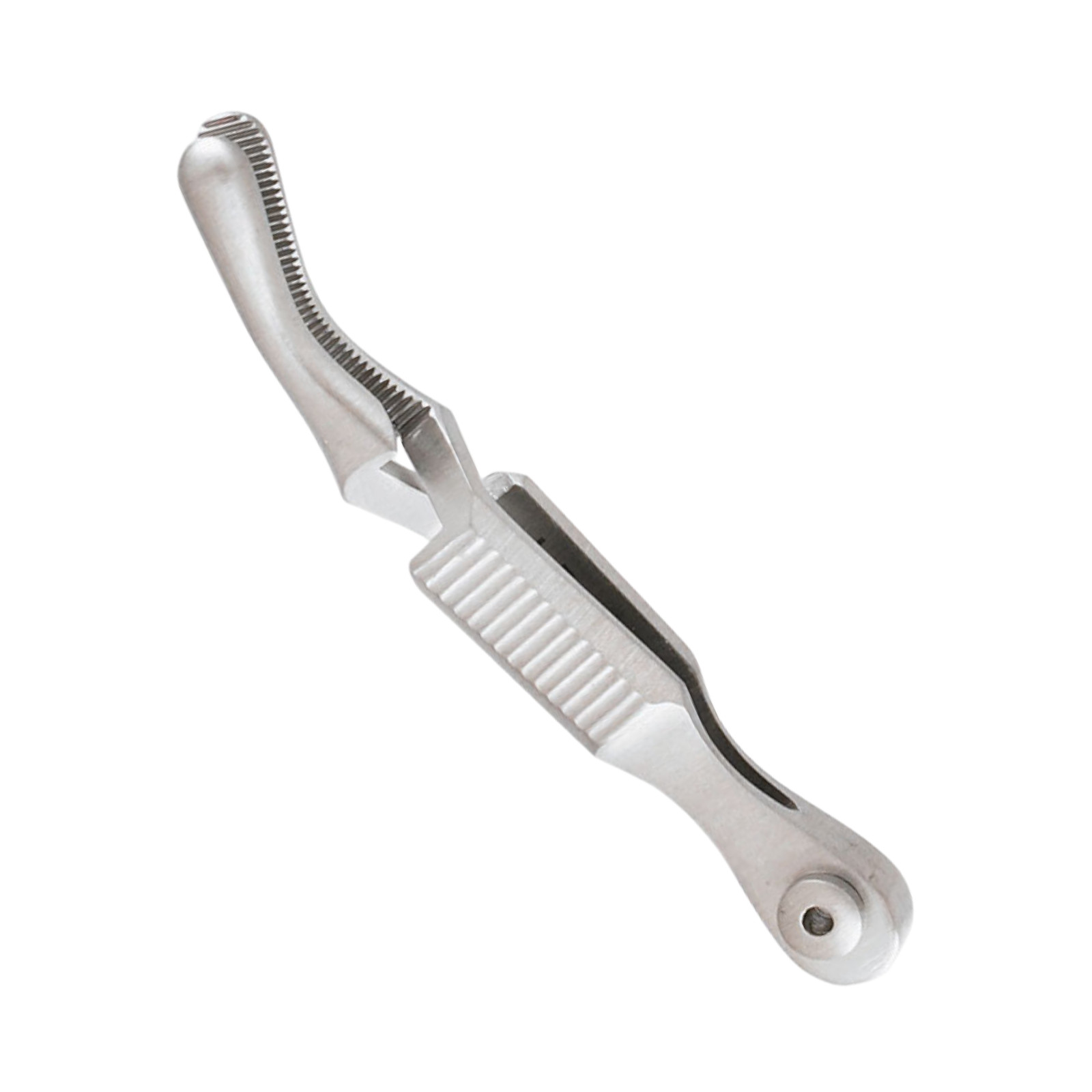 Johns Hopkins Bulldog Clamp, Crvd 10mm Atr. Jaws, 1.5", Cross Action, Premium