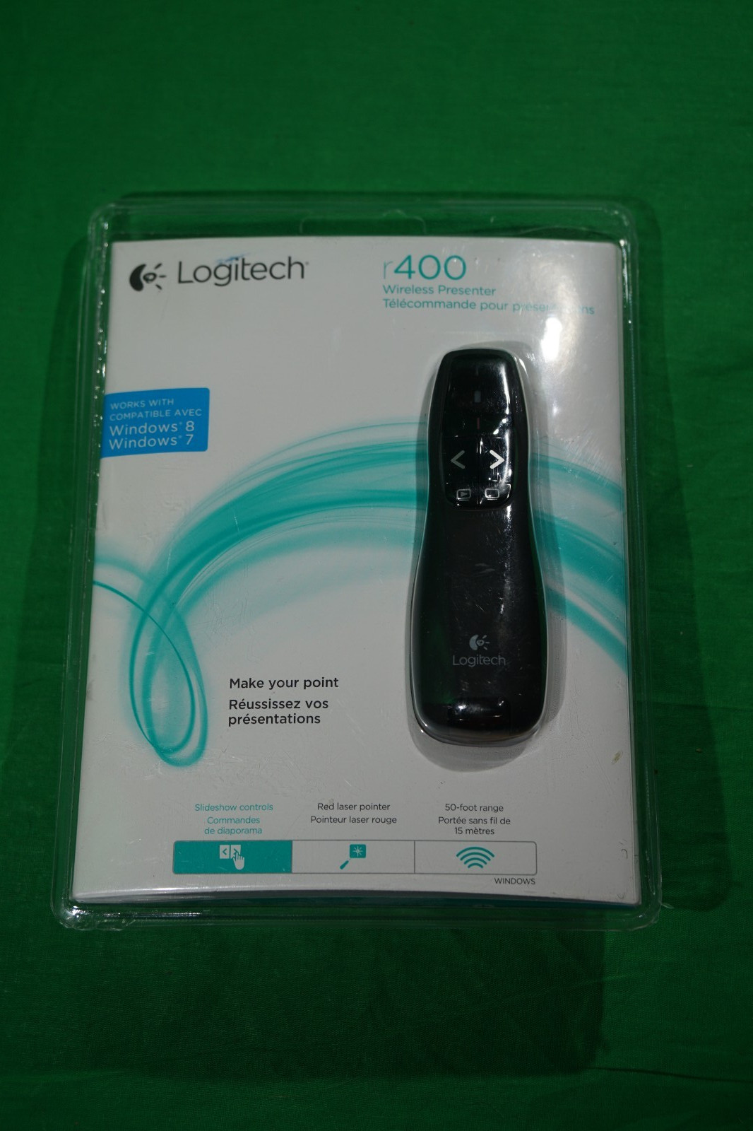 Logitech R400 Presenter Remote Control & Laser Pointer New Sealed