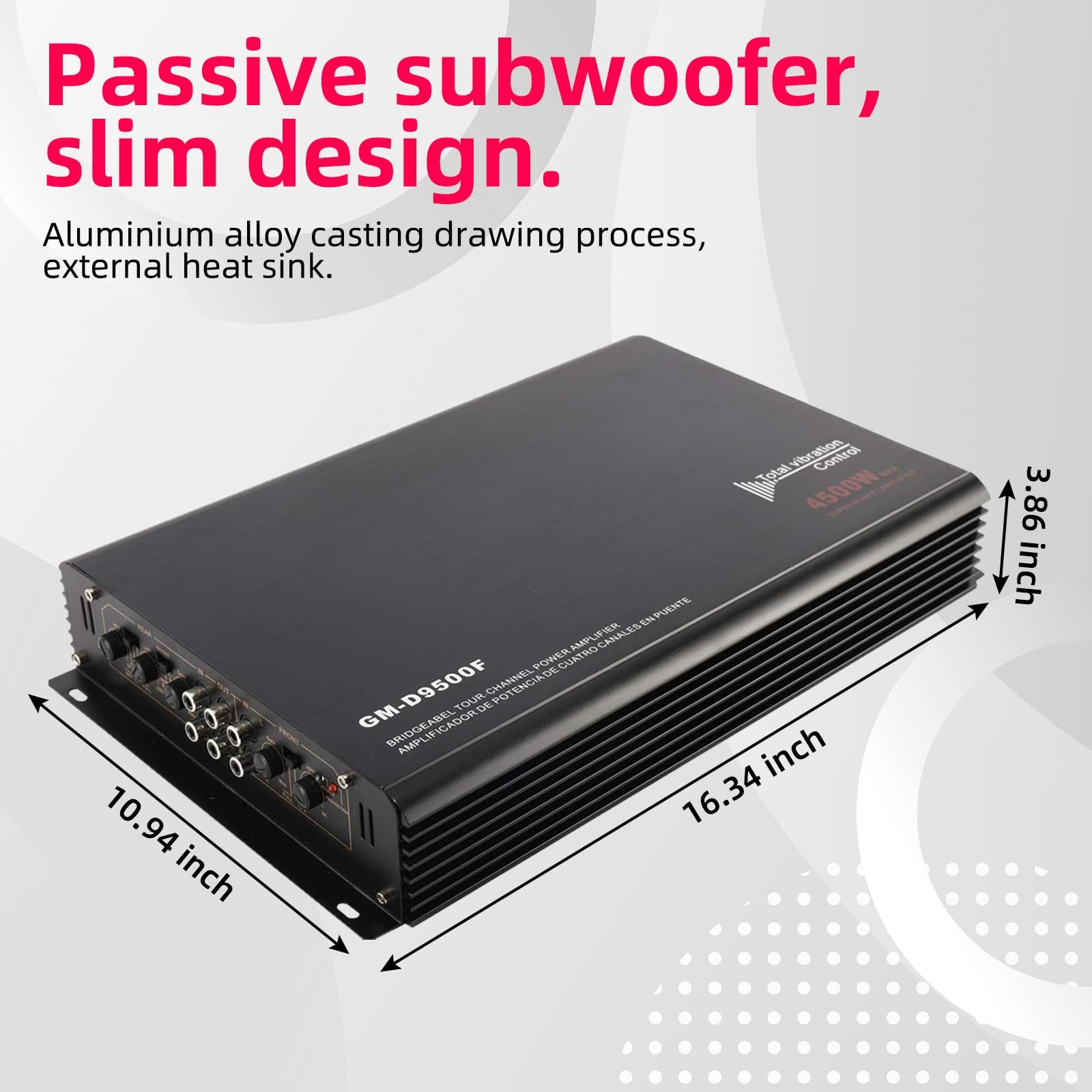 YaeCCC 4-Channels 4500W Car Power Amplifier Class A/B Audio Stereo...