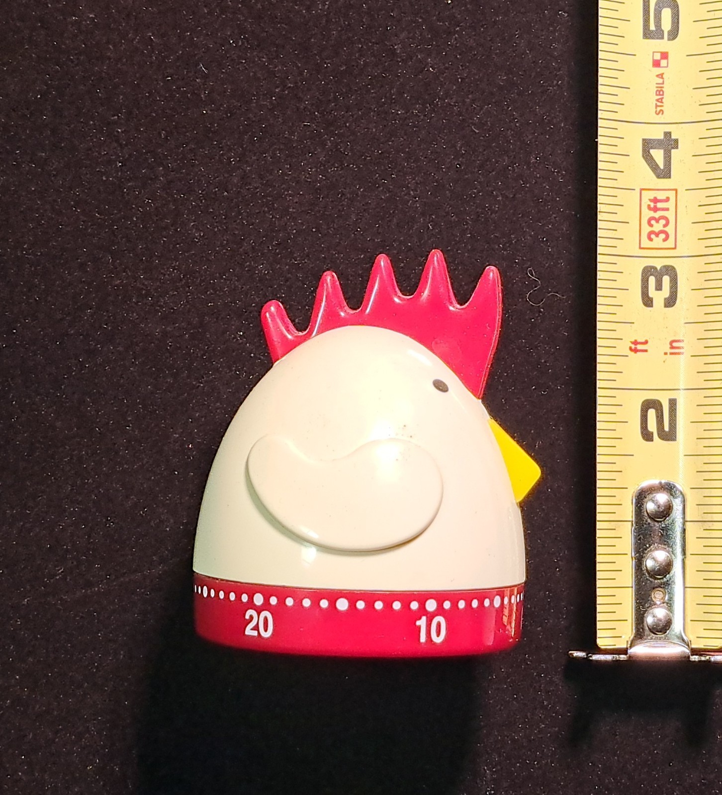 1Pc Cartoon Rooster Timer Home Mechanical Timer Kitchen Time Reminder (White)