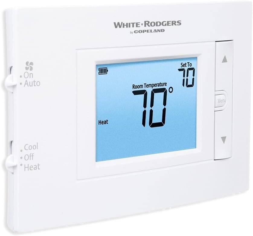 User-Friendly Emerson Thermostat with Filter Indicator & Backlit Display