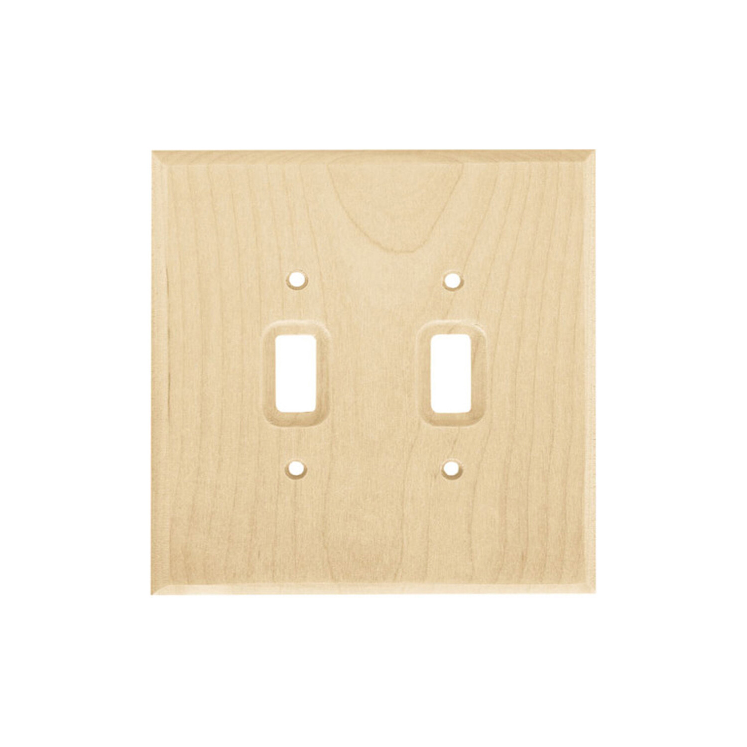 Unfinished Wood Stainable Double Light Switch Wallplate Wall Plate Outlet Cover