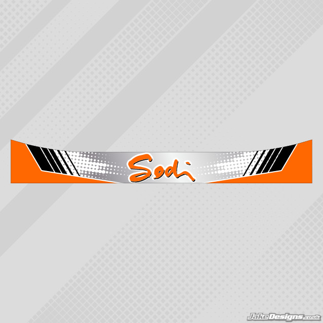 SODI STYLE HELMET VISOR STICKER/STRIP - KARTING