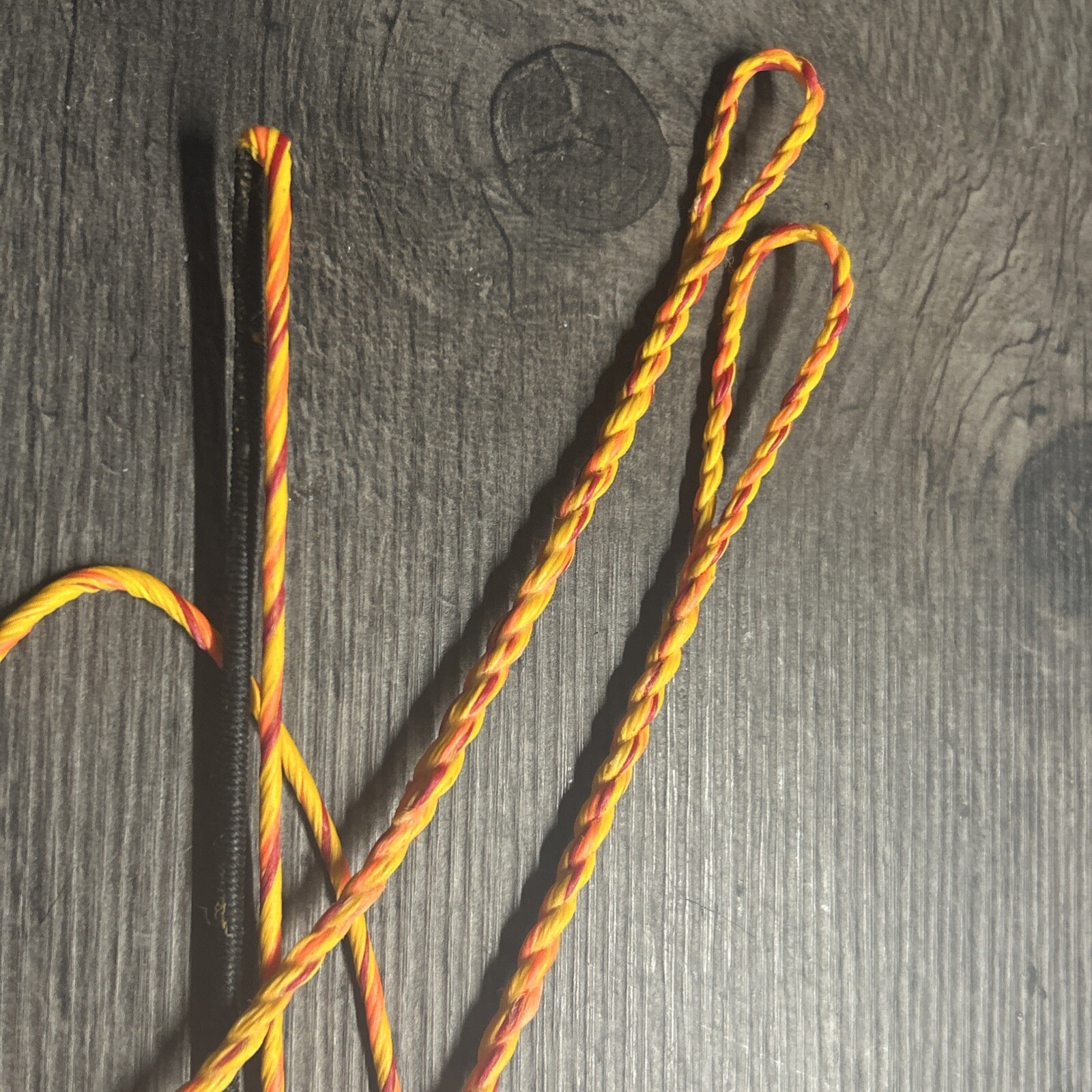 Custom built flemish twist bow string 16 strand bcy spectra Yellow Red Orange