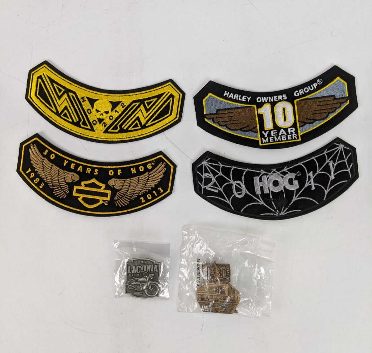 Harley Davidson Membership Pins and Patches Lot 2011 2012 2013