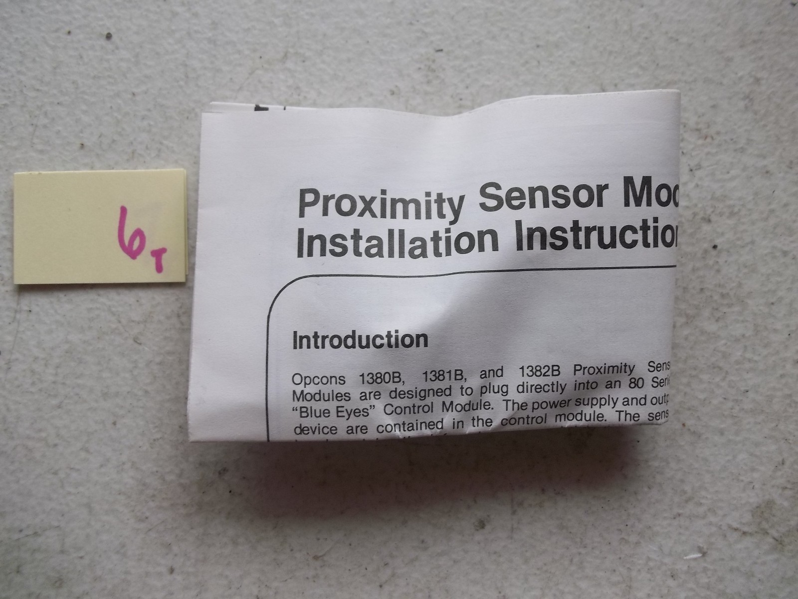 NIB OPCON PROXIMITY SENSOR 1380B-6501 106889 (WL39-2)
