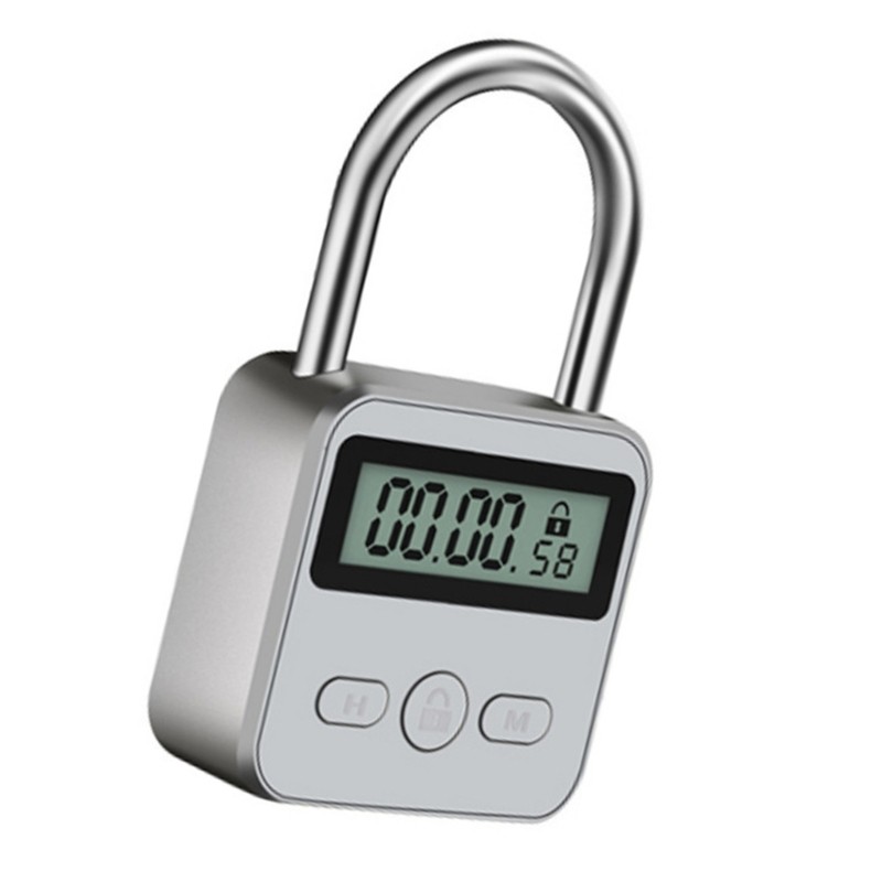LCD Display Travel Electronic Timer Padlock Time Management Security Device