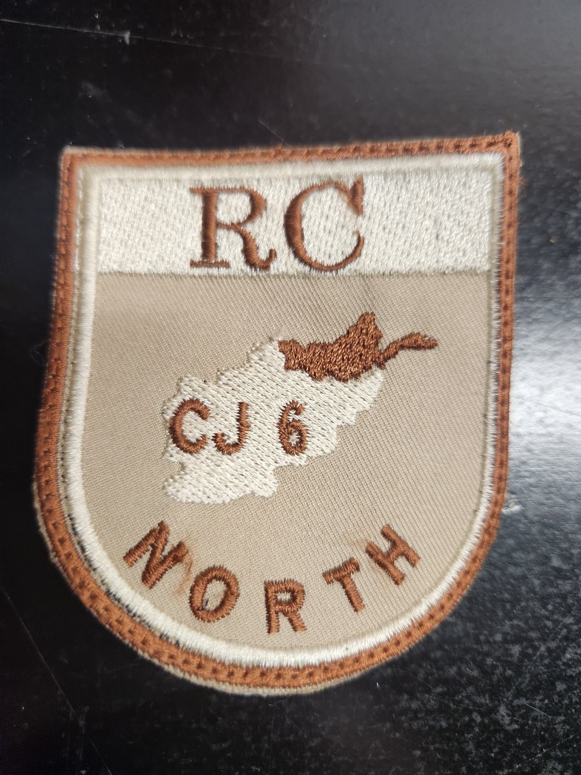 US Military RC North CJ6 Afghanistan Map Hook Loop Patch OEF OIF