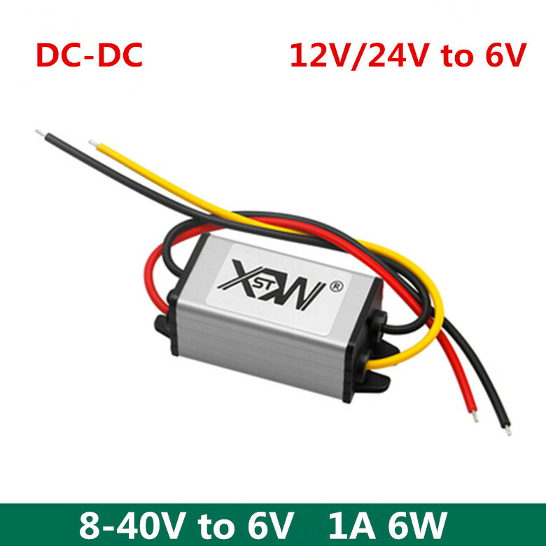 8-40V to 6V 1A 6W waterproof power converter buck module DC12V/24V to 6V