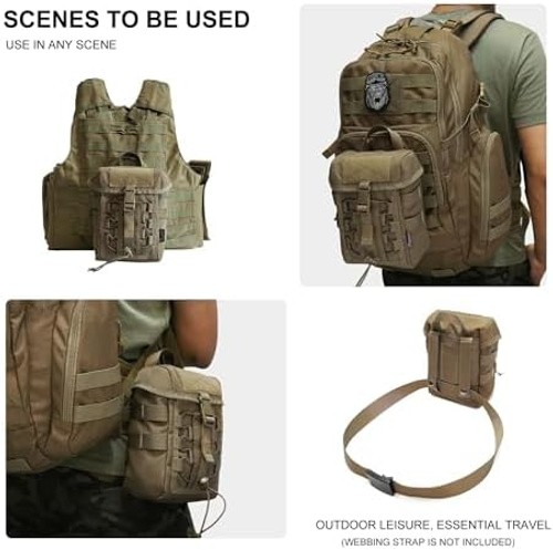 Mardingtop Molle Admin Pouch,EDC Pouch, Tactical Drawstring Pouch,Utility Pouch