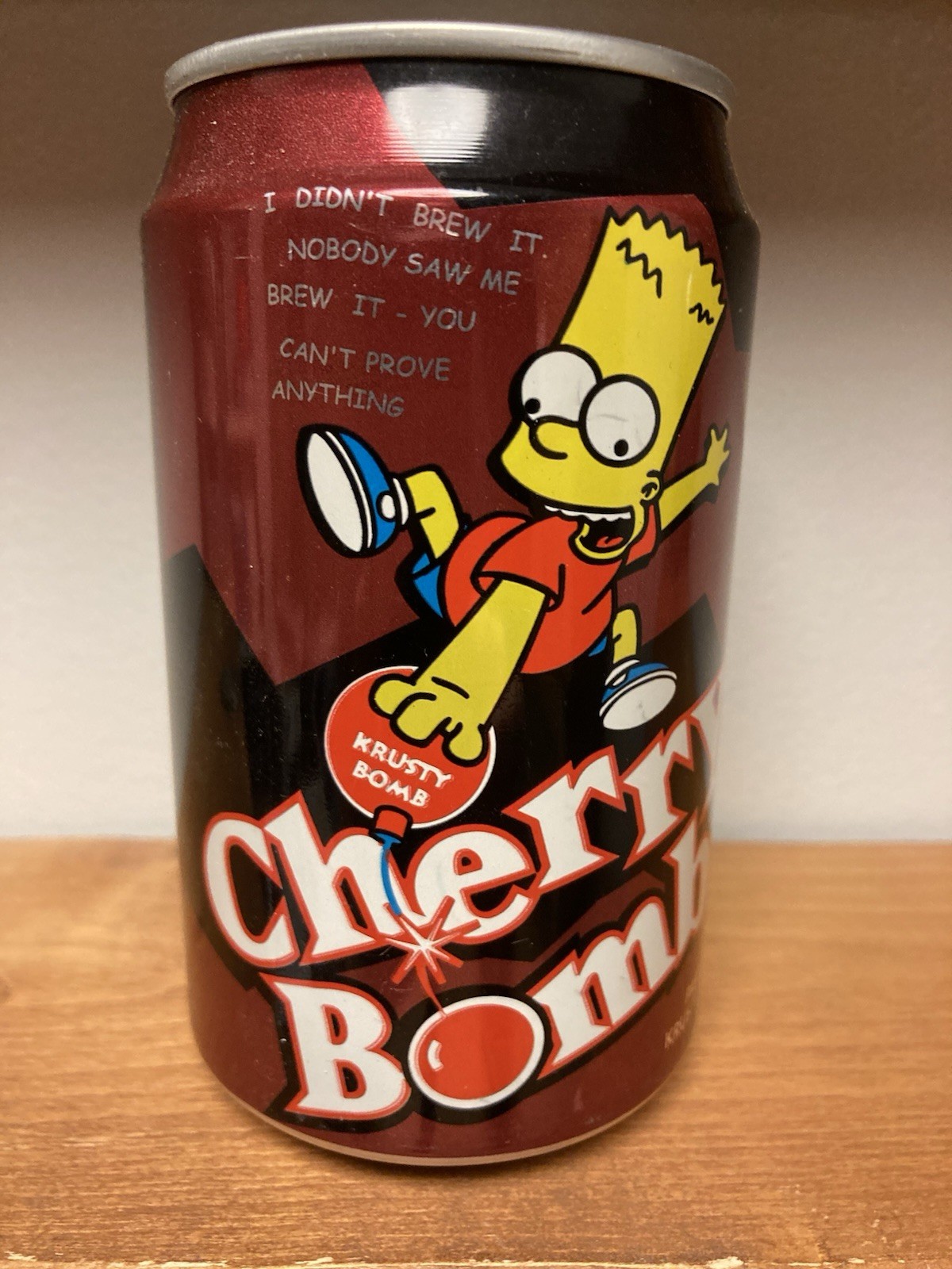 Bart Simpson Cherry Bomb Cola. 330ml Empty Soft Drink Can