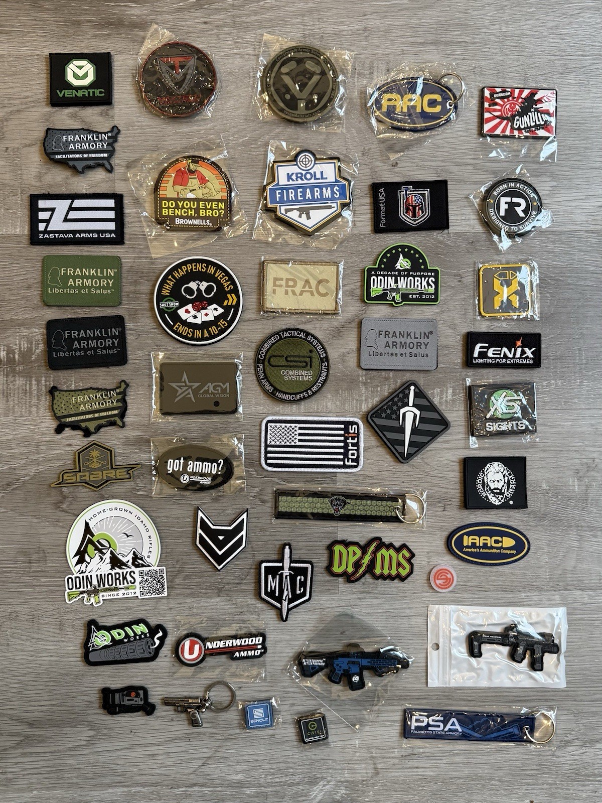 Shot Show Patches Keychains Pkg 4 Ultimate Swag Bag Kroll Fenix Civivi Odin