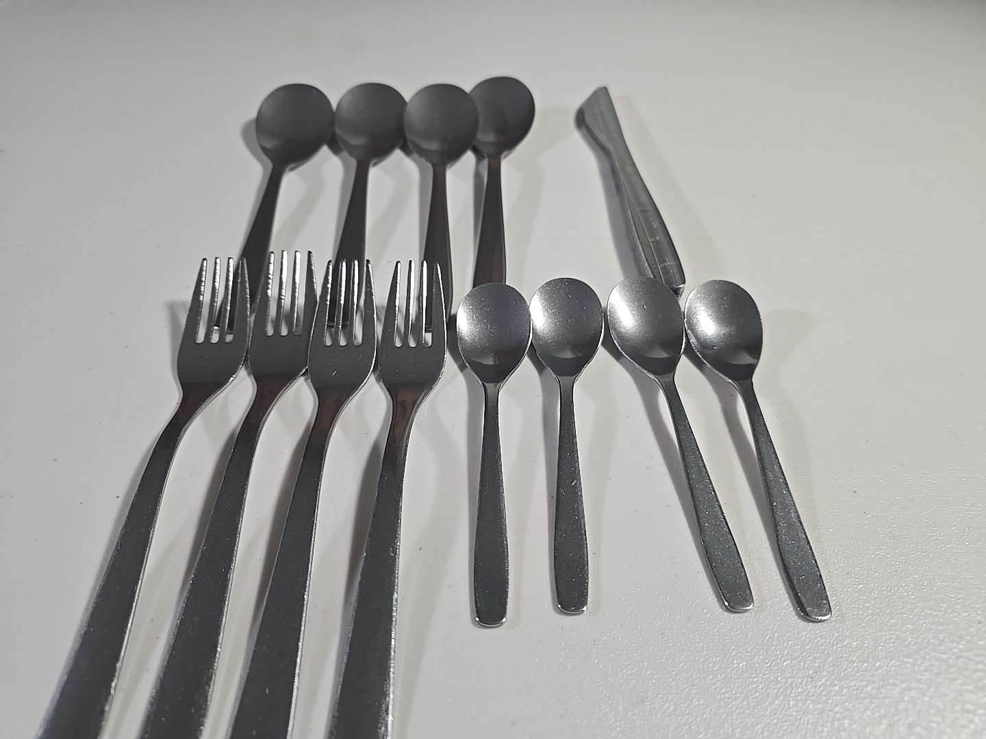 IKEA Mopsig Stainless Steel Flatware 16pc Set Fork, Knife, Soup Spoon, Teaspoon