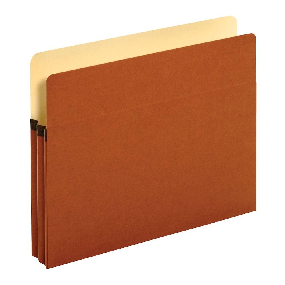 File Pockets, 1.75 Inch Expansion, Brown, Letter, 25 per box (1514C-OX)