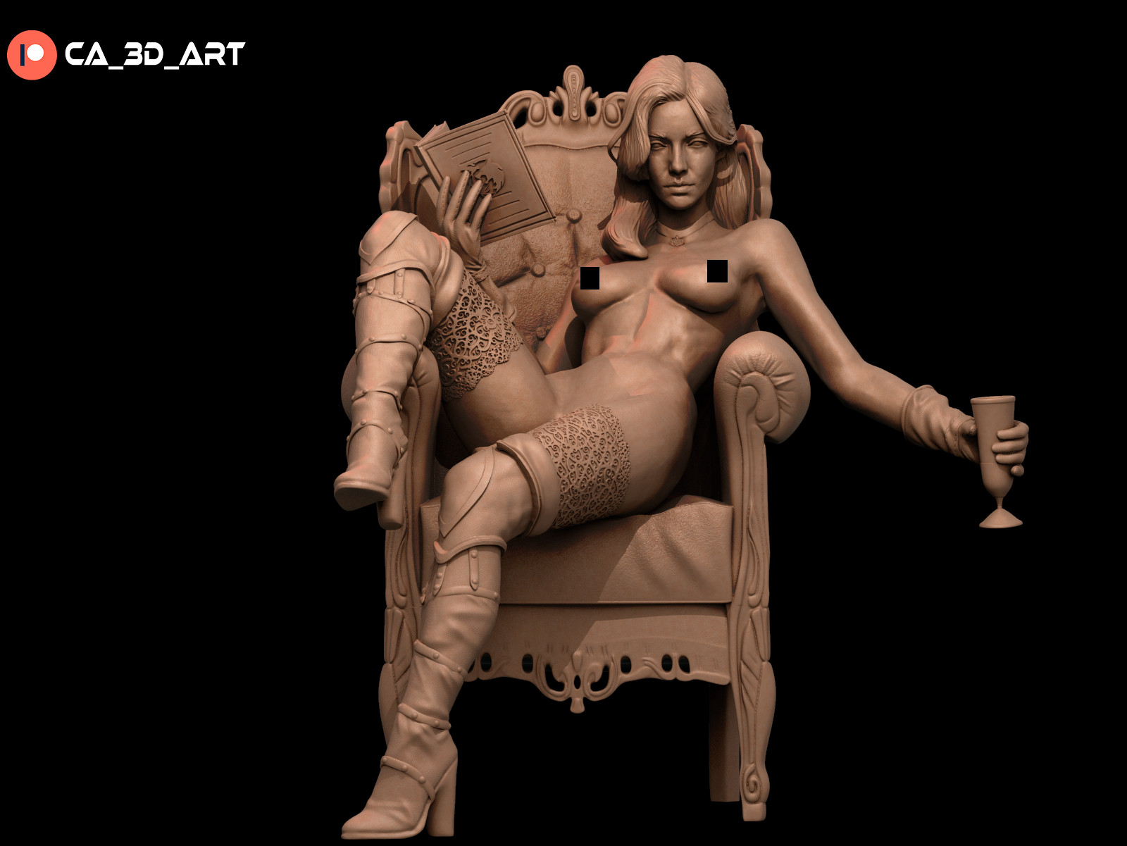 Yennefer NSFW (1) Unpainted 1/12 resin model kit and base ca3d