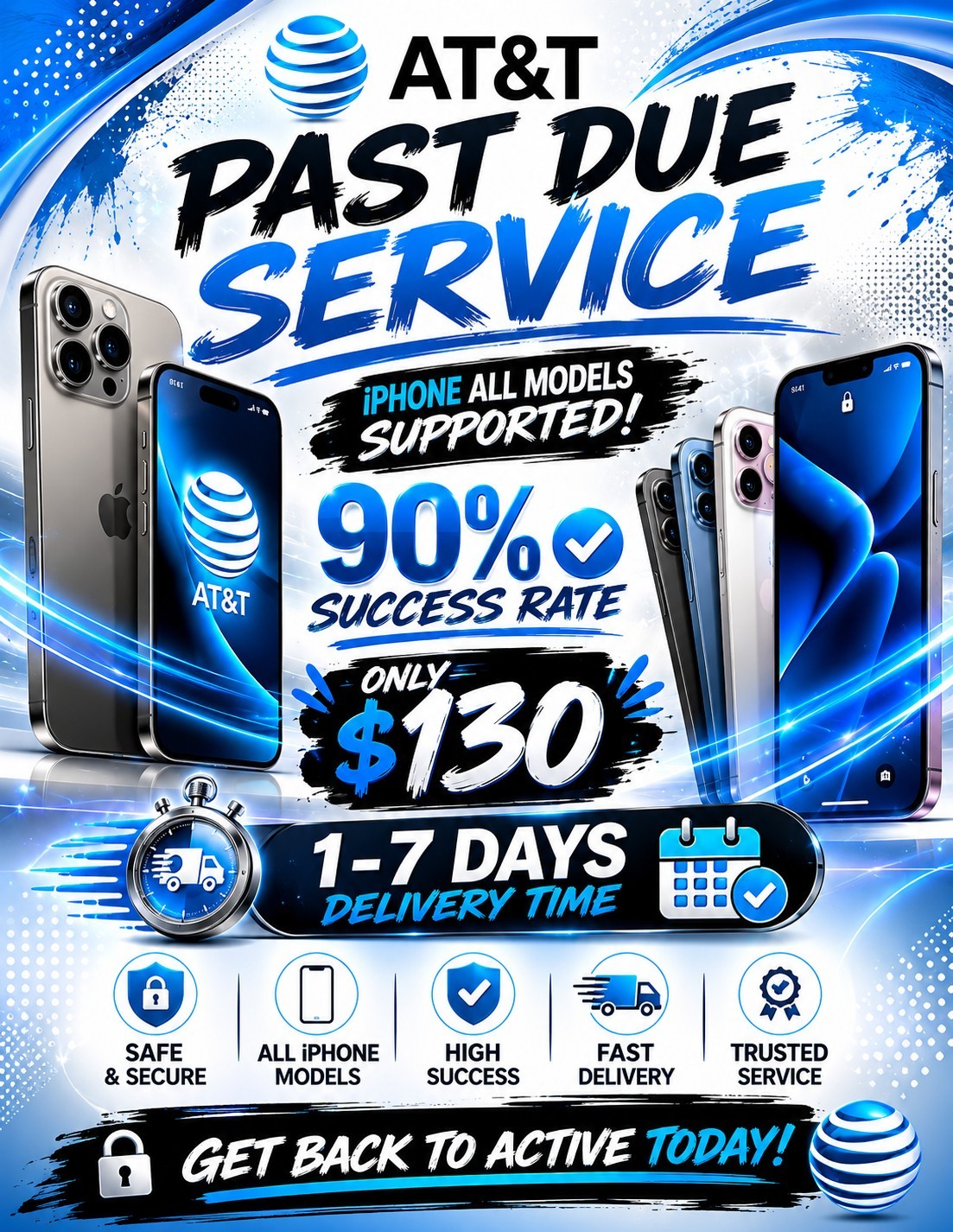 AT&T Past Due Service – iPhone All Models Supported