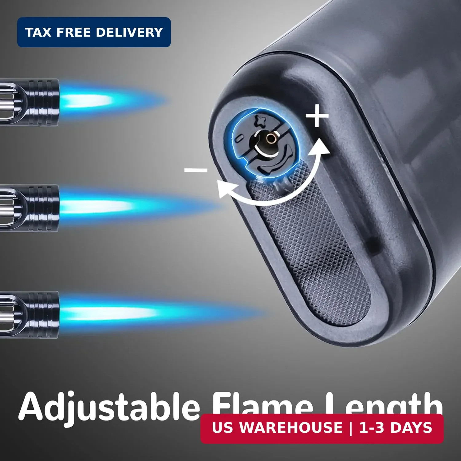 2 Pack Torch Lighter Mini Butane Multipurpose Utility Lighters with Wand Jet Fla