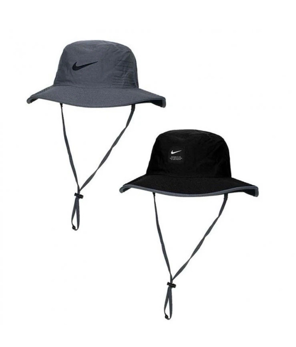 NIKE Adult Unisex Dri-FIT M/L Reversible Boonie Bucket Hat, Black/Grey, NWT