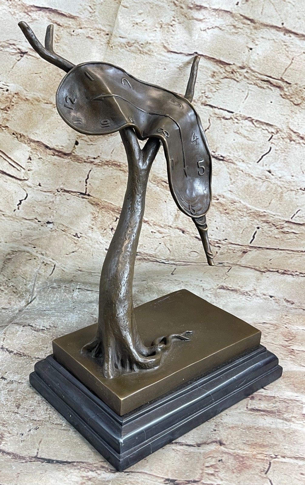 Statue Sculpture Bronze Montre Molle Salvador DALI Home Office Decoration Deco