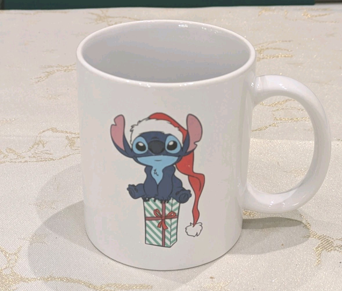 DISNEY Lilo & Stitch Christmas Mug Ceramic Coffee Tea Cup