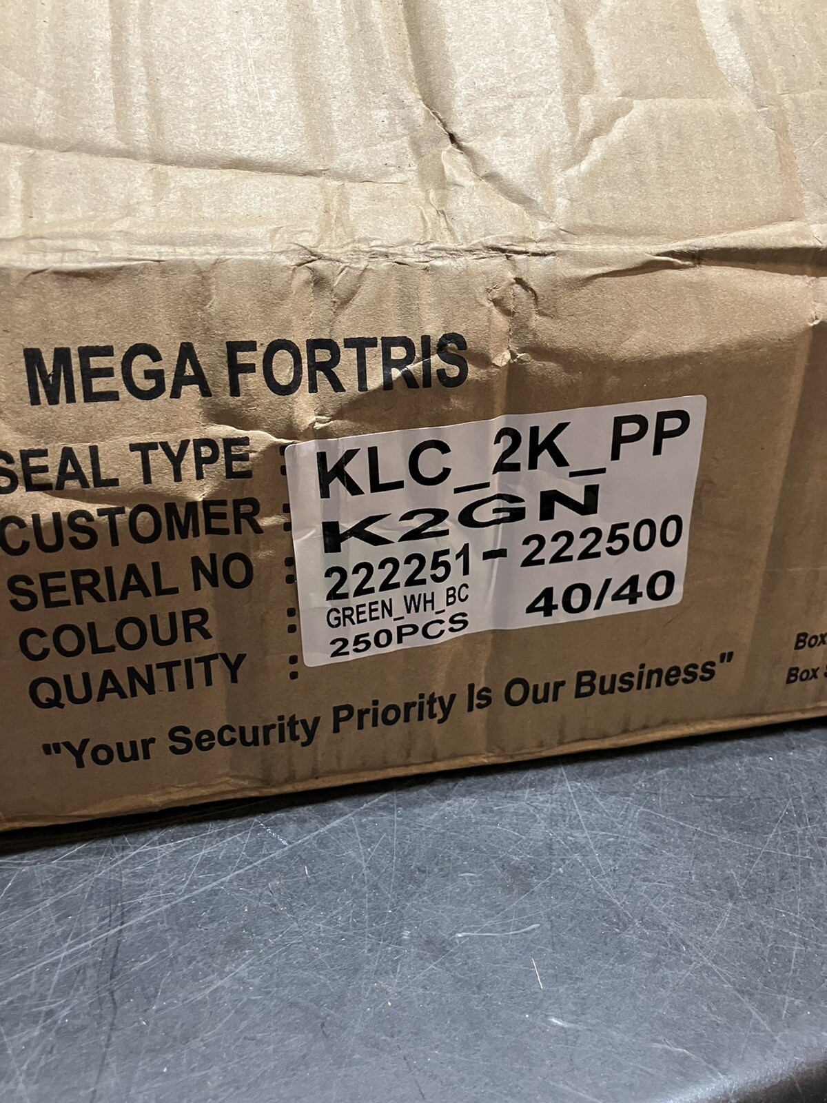 ( 250 ) Mega Fortris Container Seal KLC 2K PP
