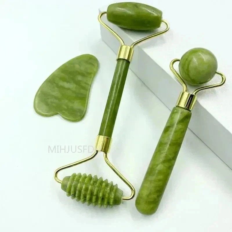 Jade Roller Gua Sha Set-Shaped Comb, Manual Beauty Tools for Face**