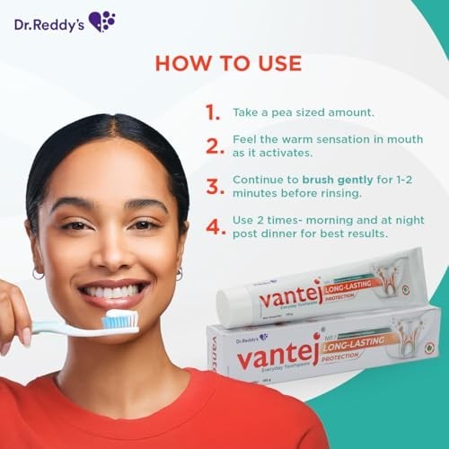 Vantej Sensitivity Protection Toothpaste 100g Dentist Recommended 3Pcs with 2027