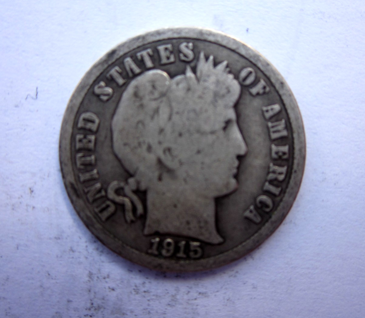 1915-S BARBER DIME 10C SILVER PHILADELPHIA MINT NICE RARE DATE COLLECTOR