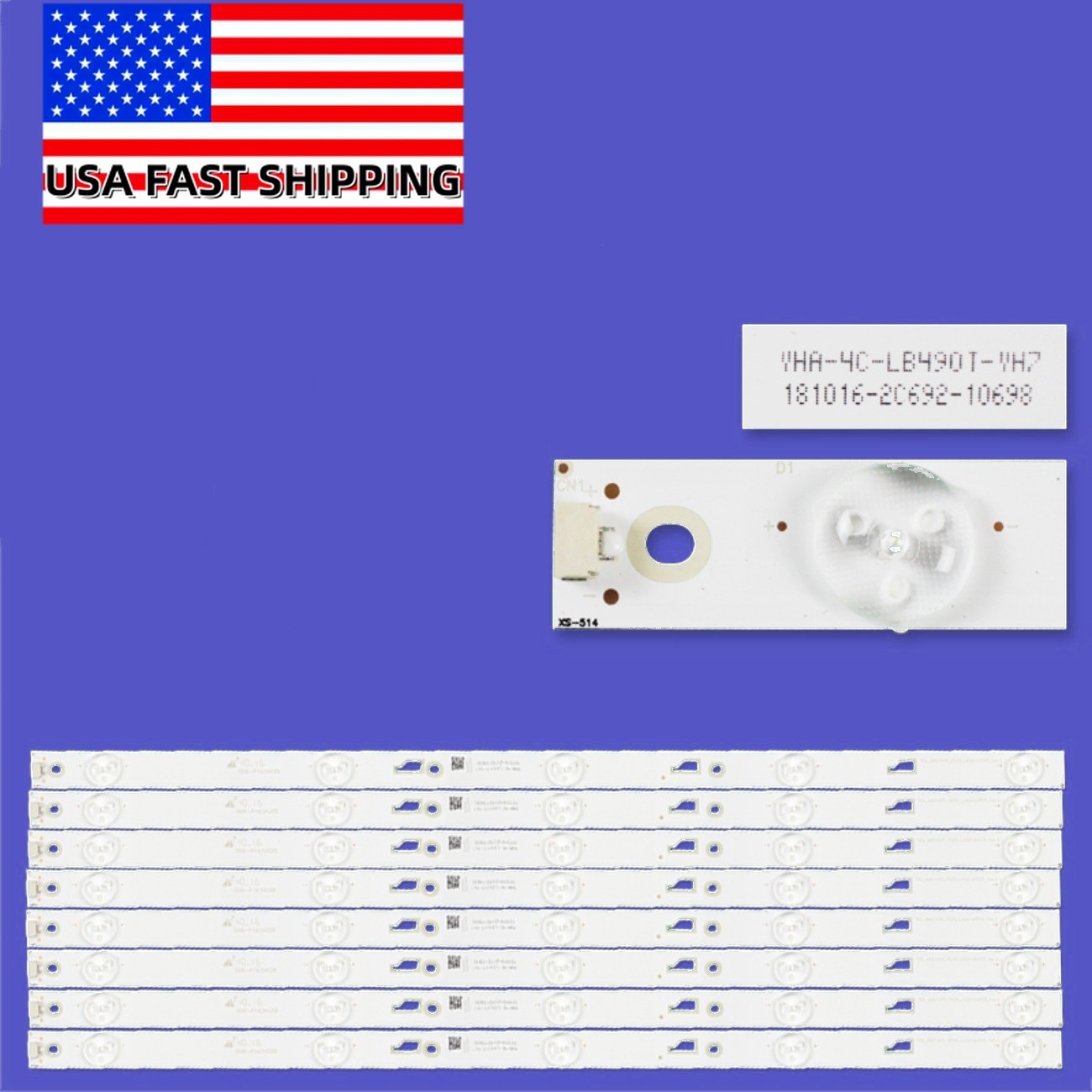 LED Backlight Strips For Hitachi 49E30 49E301 LVF490CSDX LC490DUJ-SHA2 49D1620
