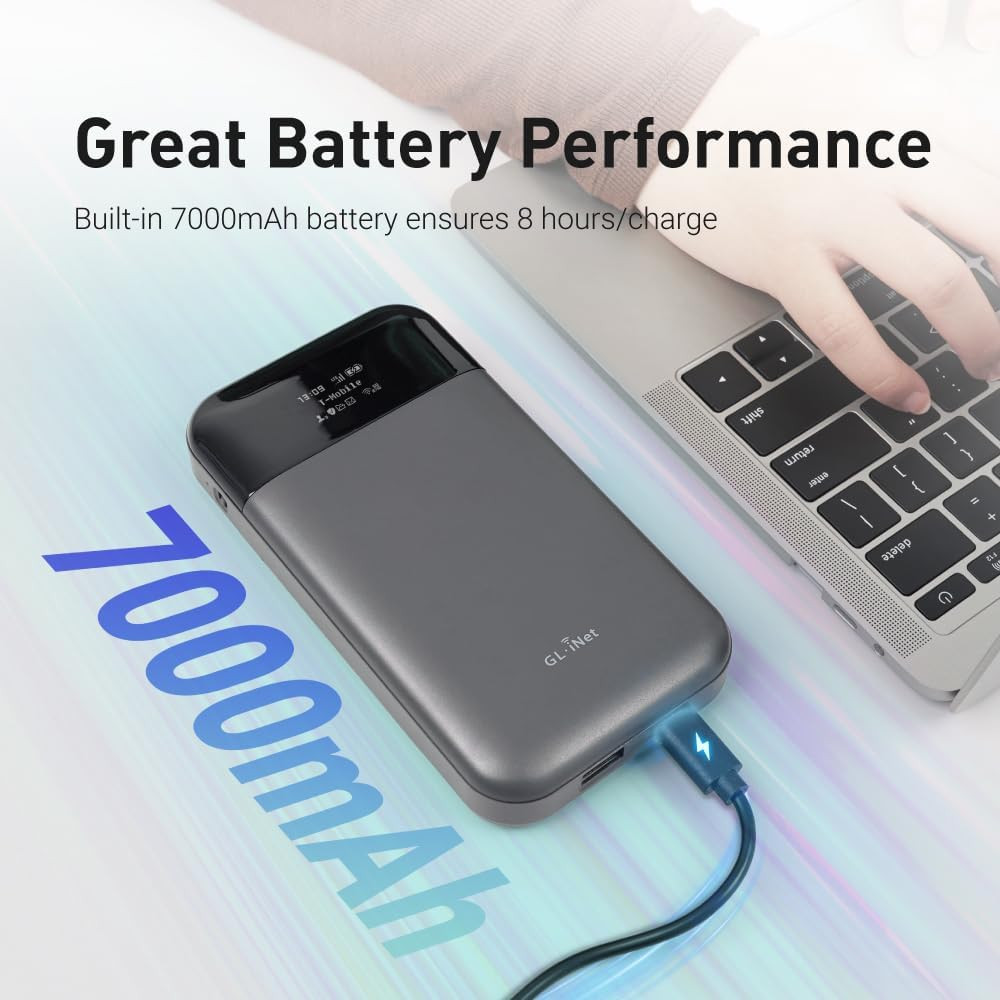 GL-E750V2 (MUDI) 4G LTE Portable Wi-Fi Hotspot for Travel | Mobile Hotspot Devic