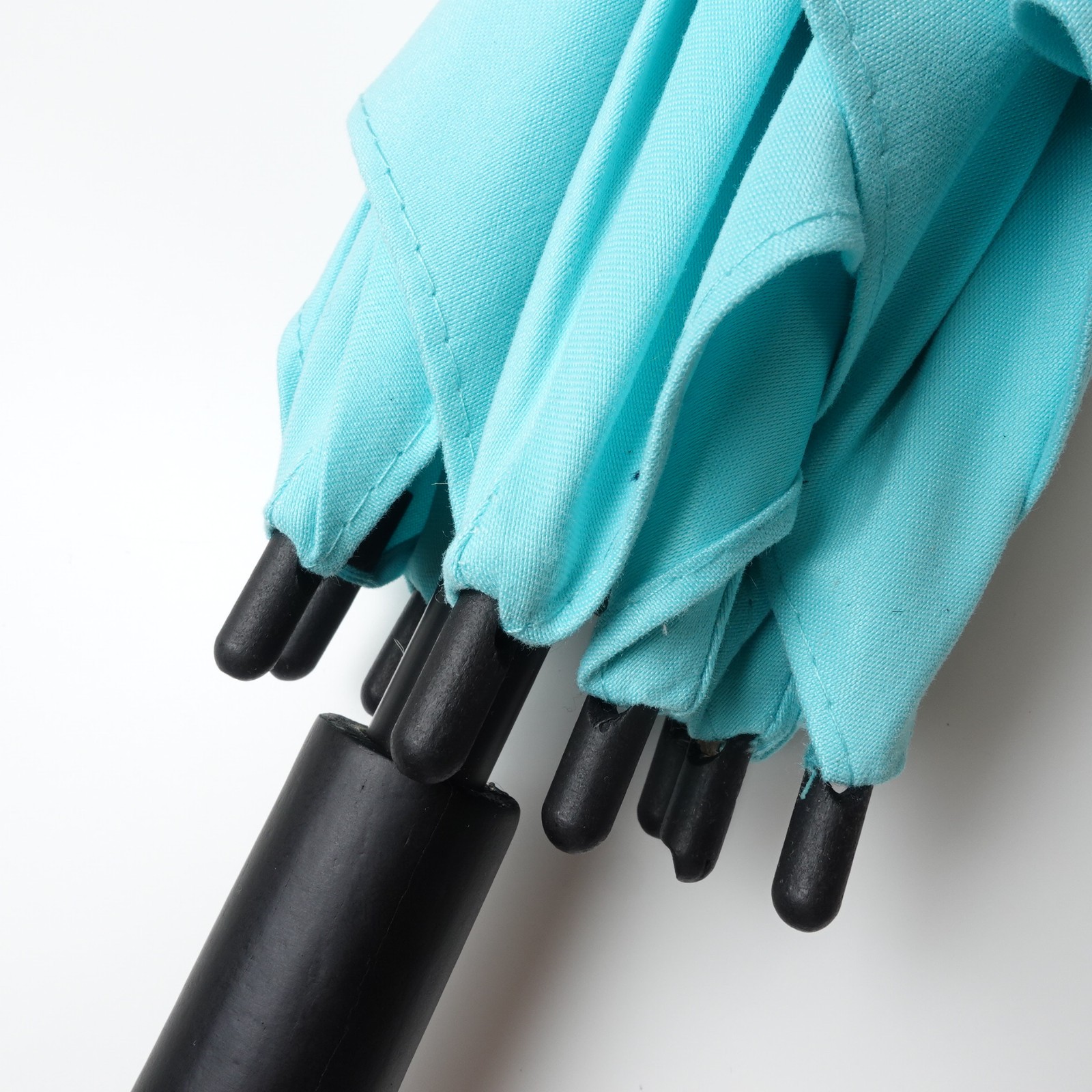 Rare Tiffany & Co 40” Umbrella Long Black Plastic Handle Fully Automatic Staff