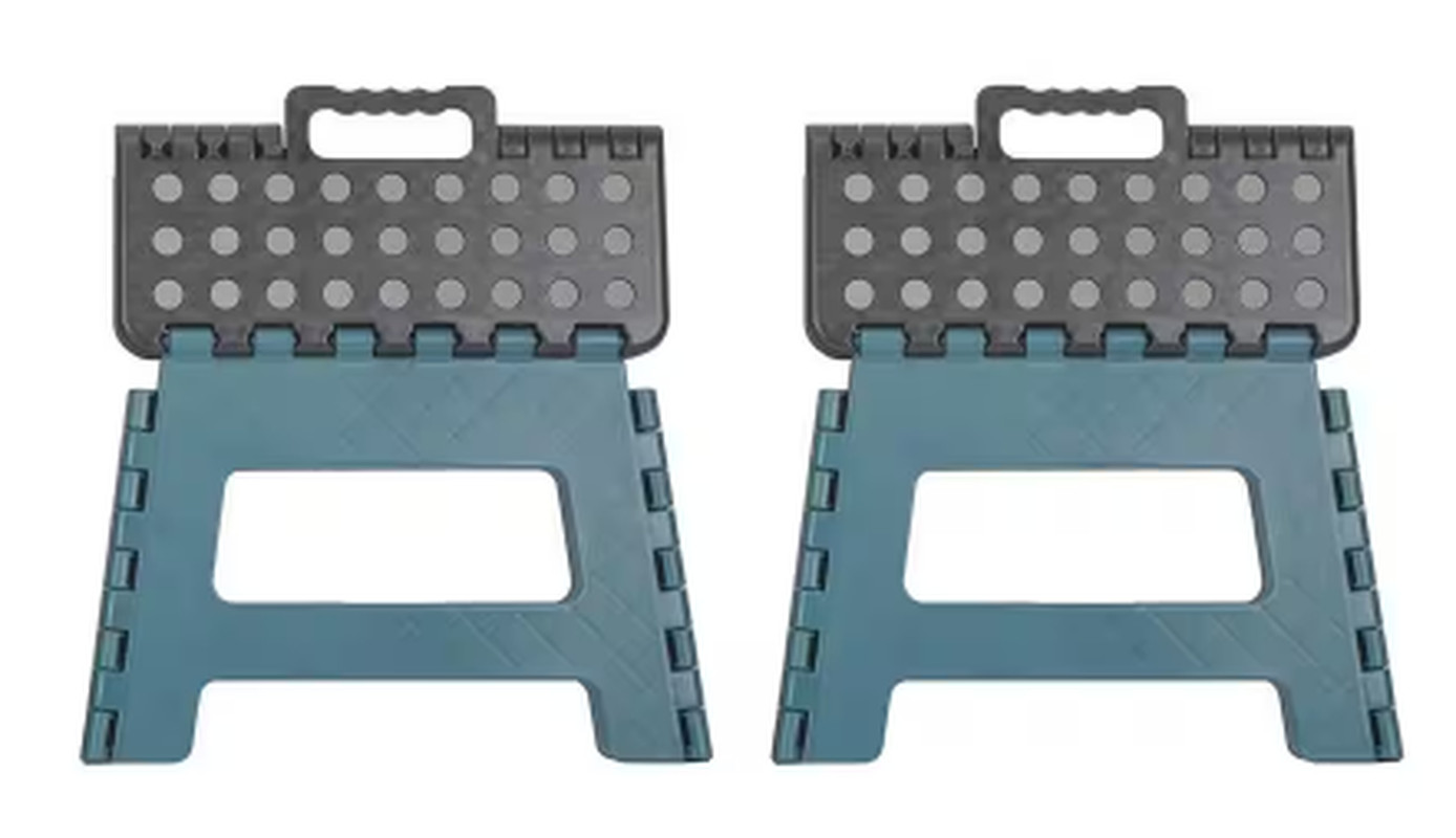 Durable Foldable Step Stool Anti-Slip Rubber Portable Handy 8.5in (2-PACK)