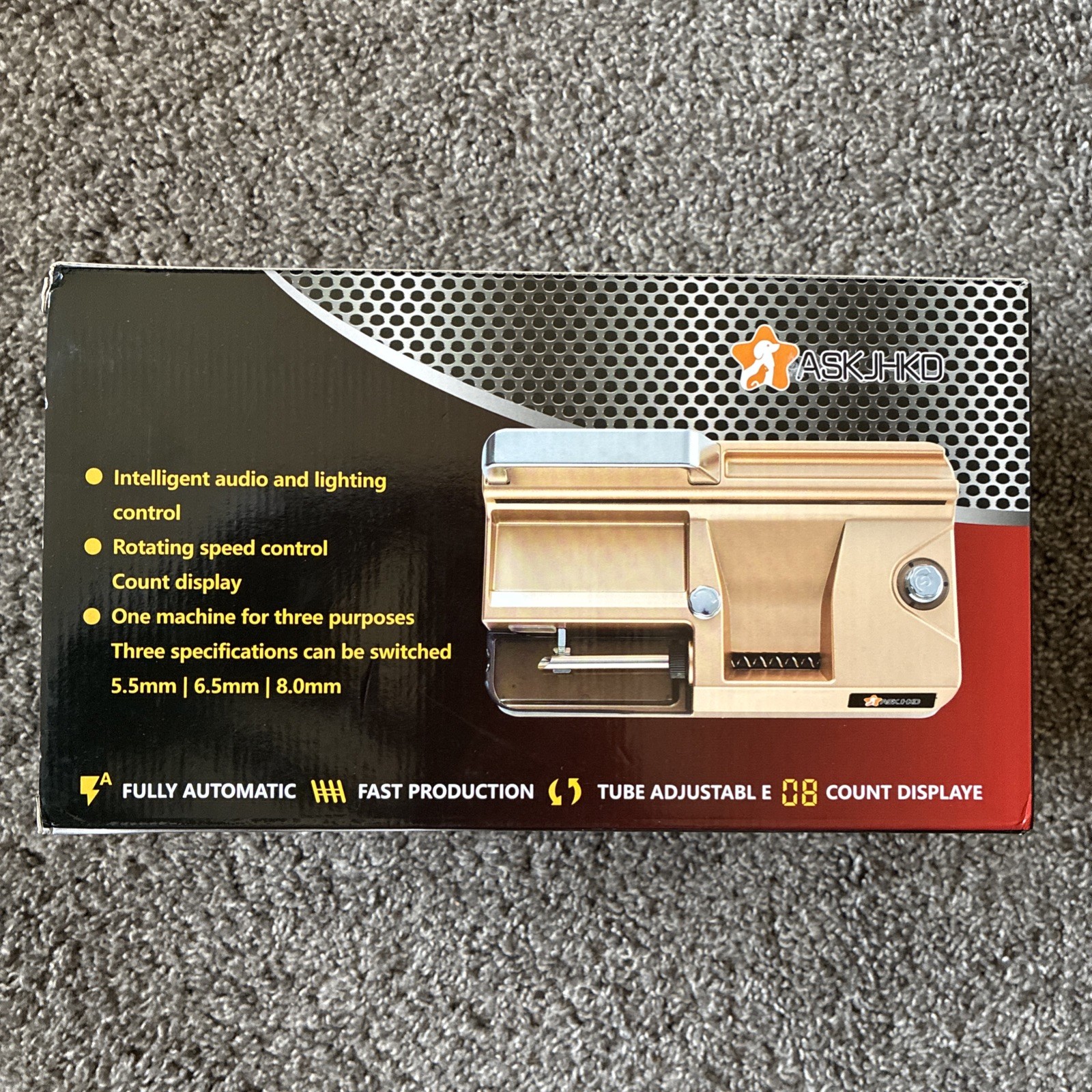 Automatic Cigarette Rolling Machine with Count Display - 8.0/6.5/5.5mm - NEW!!