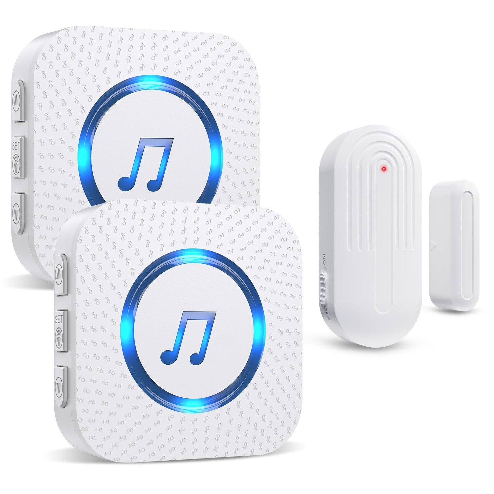 SanJie Door Chime Alarm When Open for Kids Safety, 1 Sensors + 2 Receivers