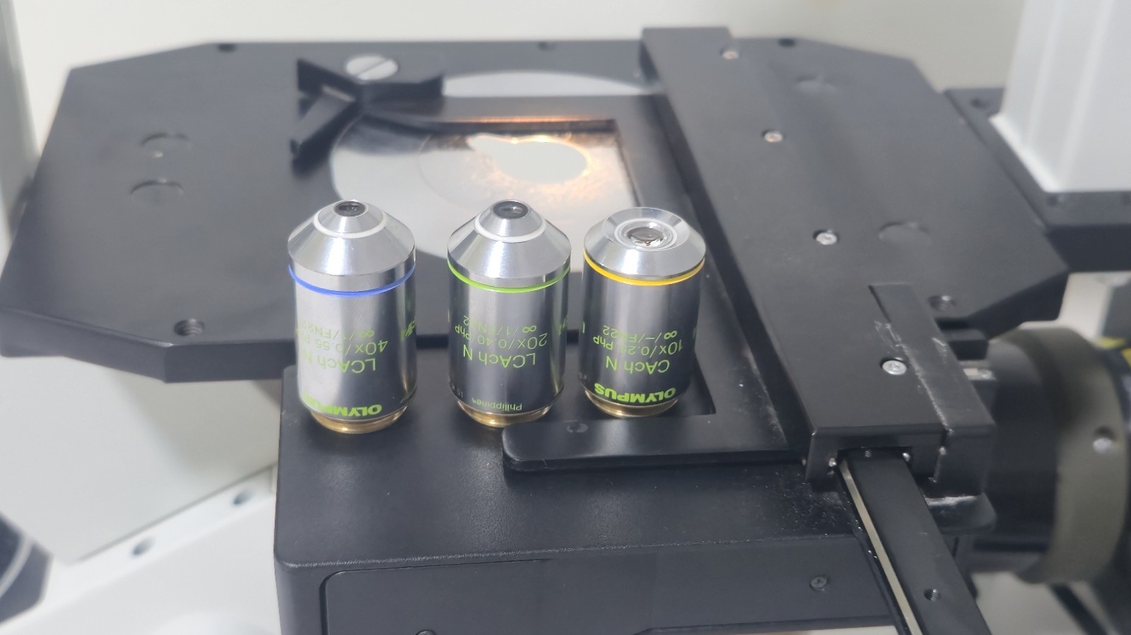 Olympus CKX41 Inverted Fluorescence Phase Contrast Microscope with 3 Objectives
