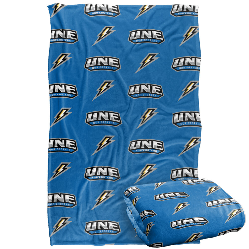University of New England Logo Pattern Silky Touch Super Soft Throw Blanket