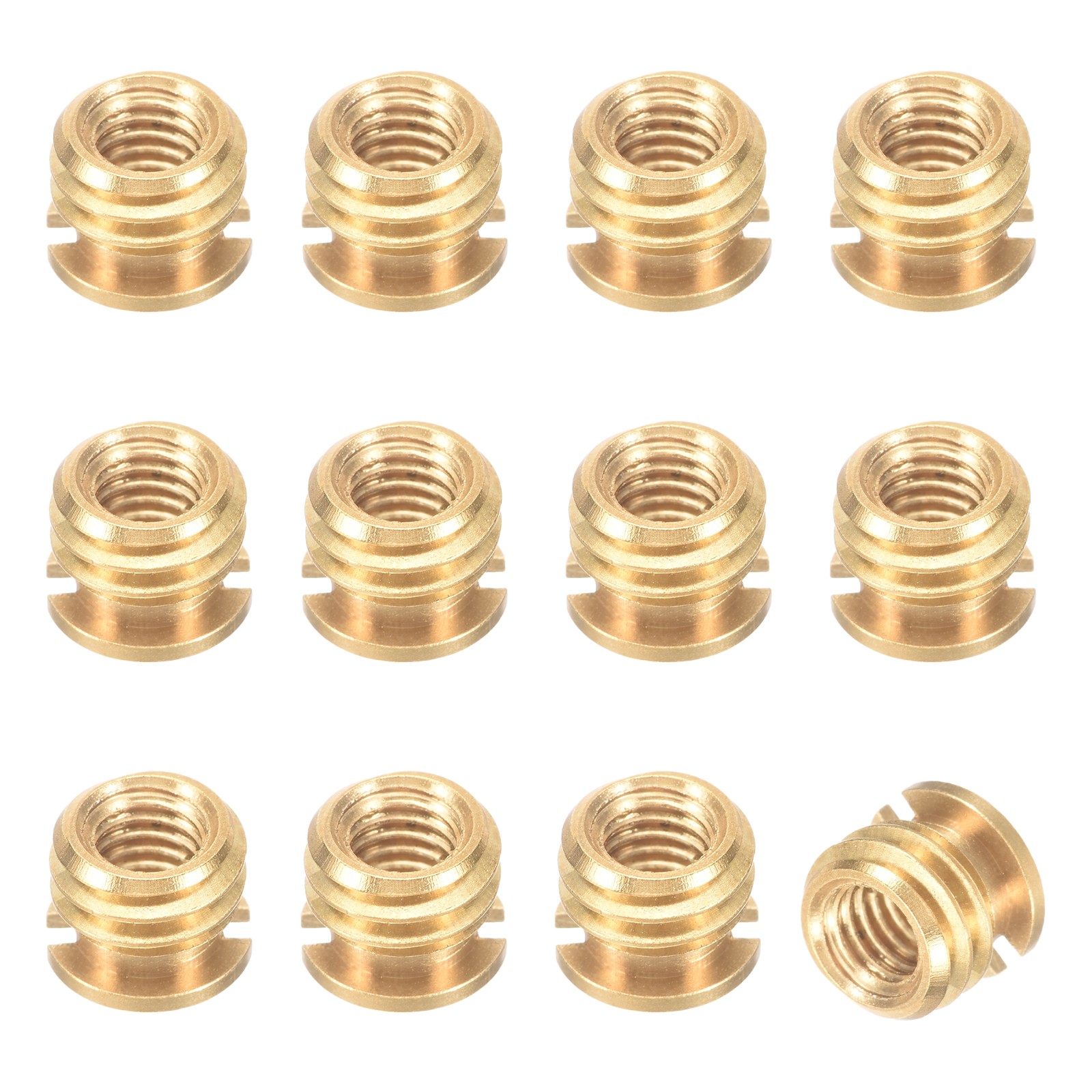 12PCS M6 x 1.0 Female to 3/8"-16 Female 0.39 x 0.3Inch Brass Screw Adapters