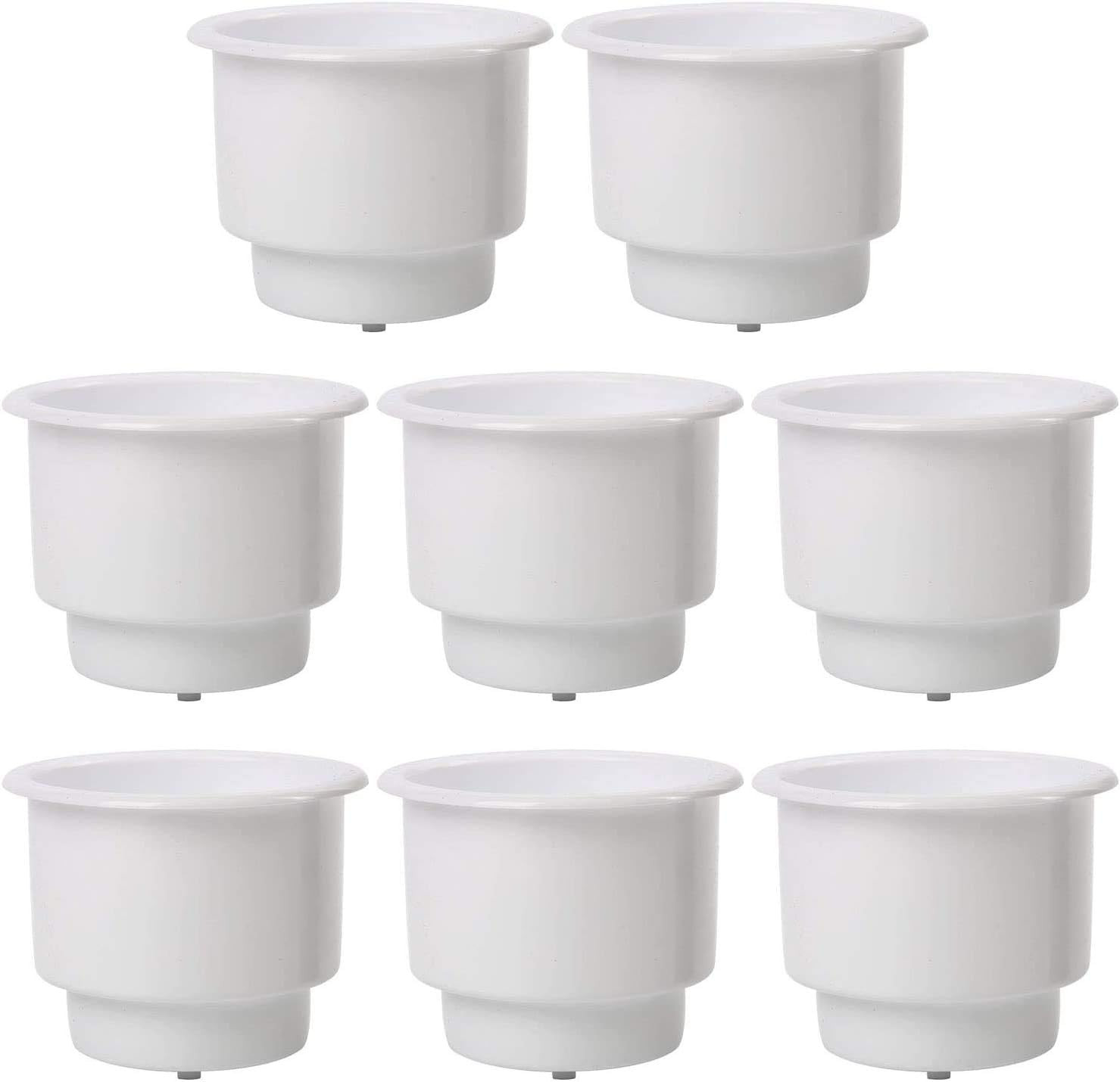 8Pcs Recessed Drop in Plastic Cup Drink Can Holder with Drain for Boat Car Marin