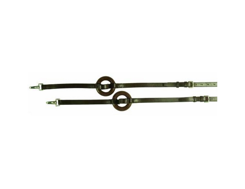 Gatsby Reins Side Rubber Donut Adjust Horse 39-44 1/2" Havana 5-105681