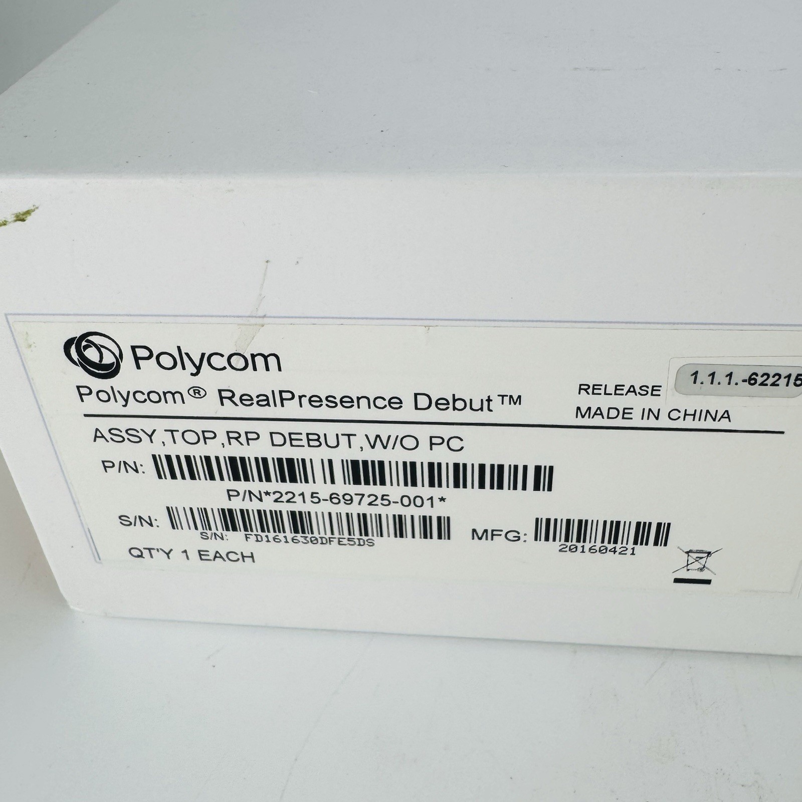 Polycom RealPresence Debut 1080p Video Conferencing System Open Box Complete