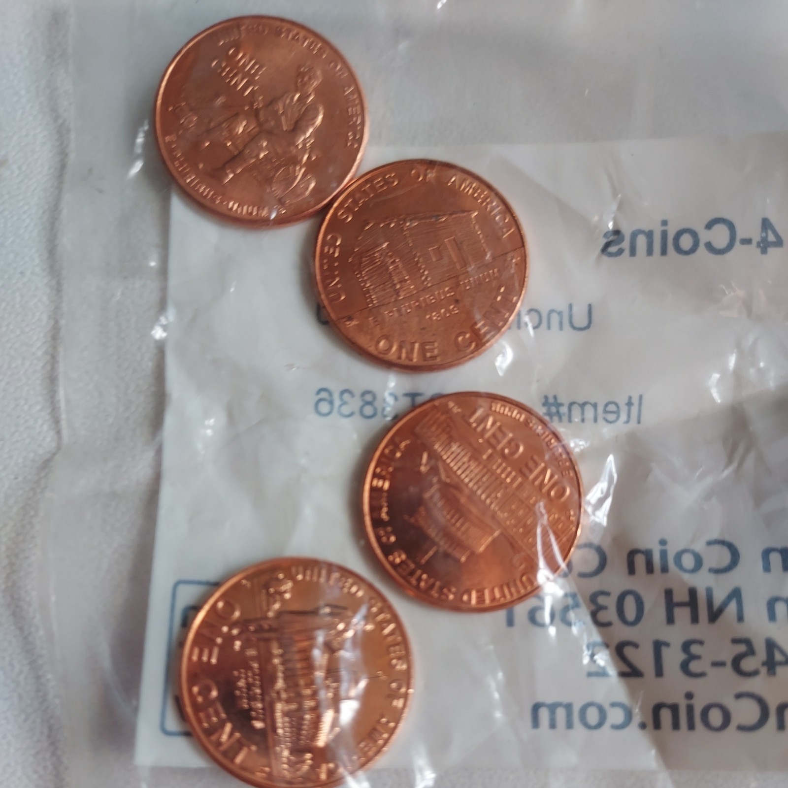 Lincoln Cent 2009-D Bicentennial 4-Coin Set Each Has Different Reverse Littleton