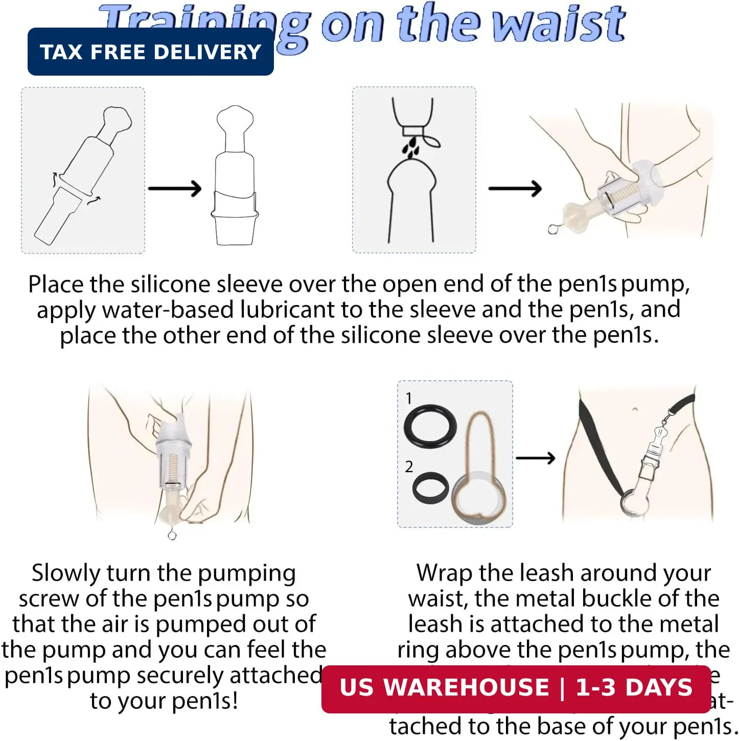 White penile Traction Device Effective penile Enlargement Stretching Exercise